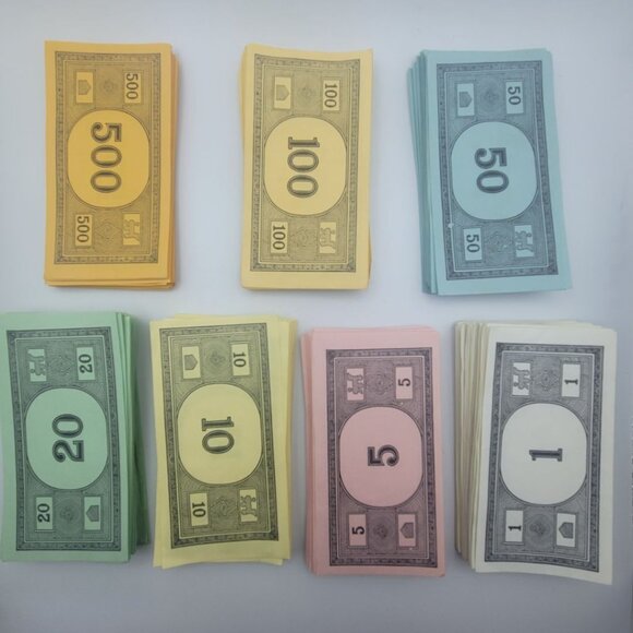 Monopoly Replacement Money Dollars Vintage 1974 Original Parts Pieces Craft - Picture 2 of 5